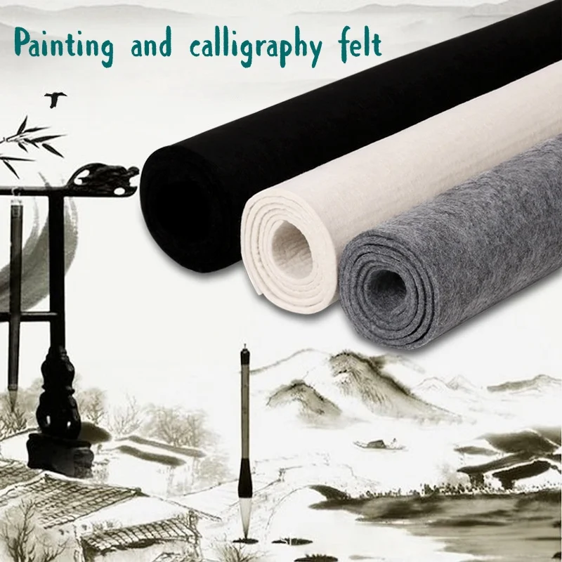 Thick Calligraphy Felt Desk Pad -5mm/0.197in anti Slip Pad, Used for Brush Writing Paper, Painting, and Daily Practice, Home