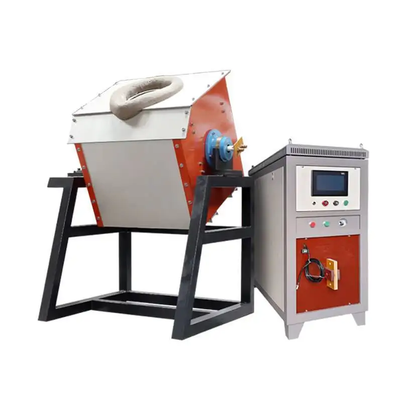 معدات الحث المتوسطة الصغيرة الأوتوماتيكية الثمينة Mtal Smlting Furnac قبعة عالية الاحتكاك