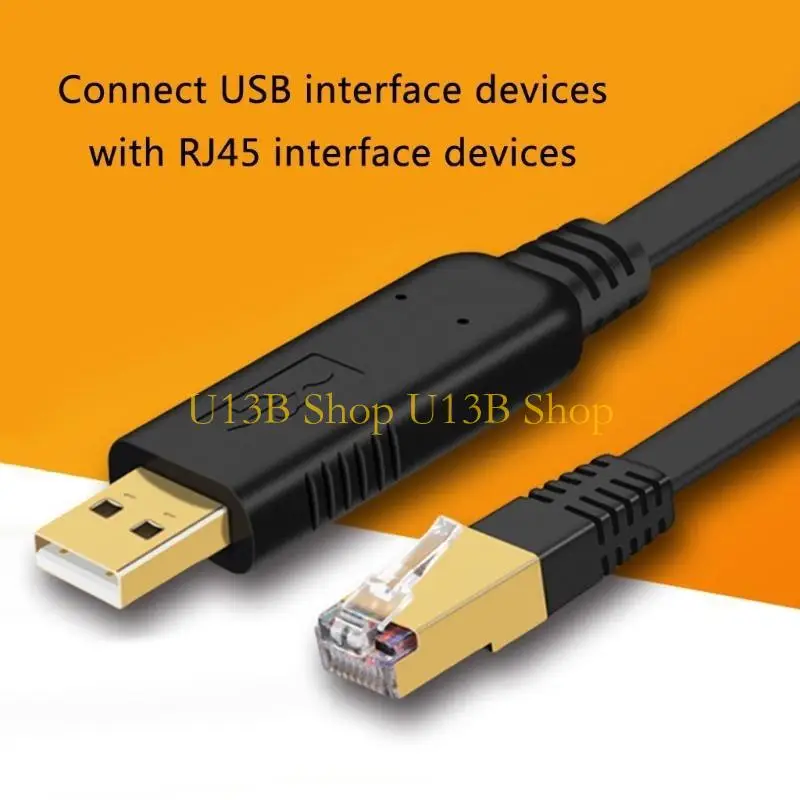 U13B Portable USB Console Cable USB to RJ45 Cable Enhances Durability For Long Term Use FT232 Chip Secure &Fast Data Transfer