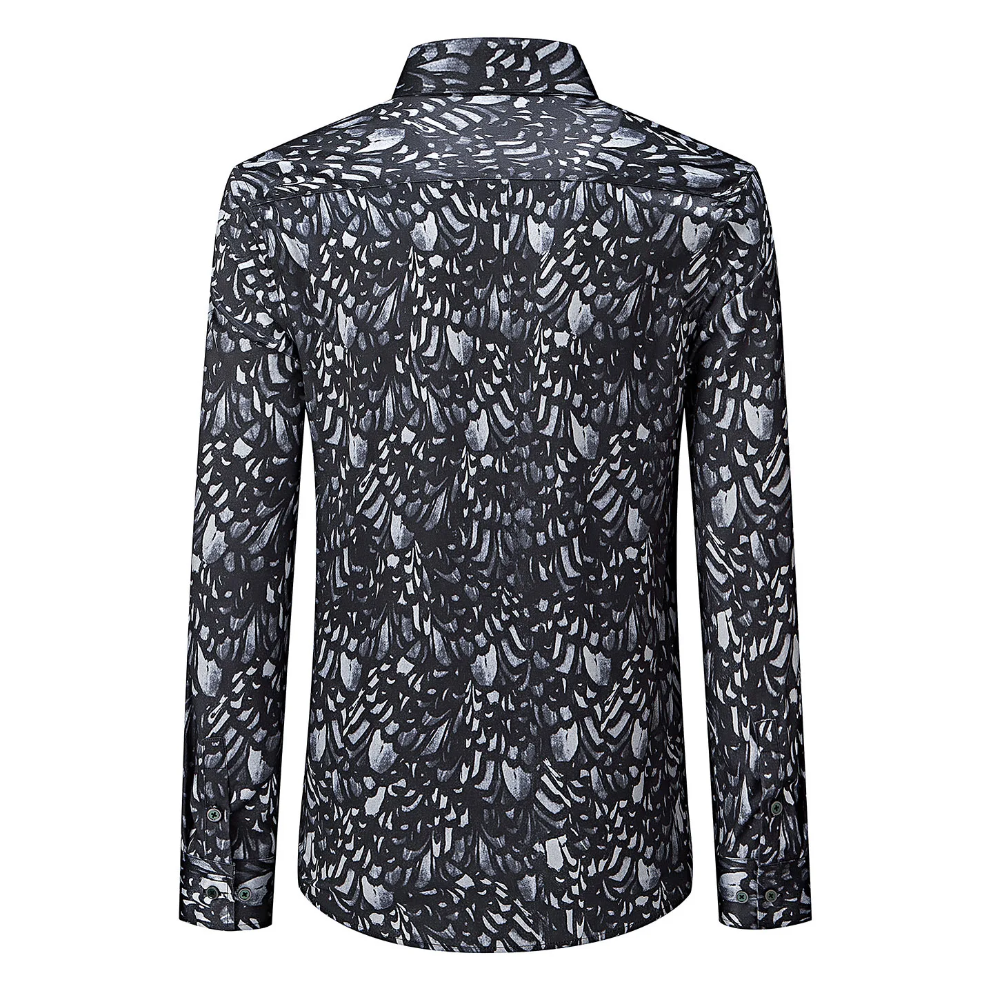 Brand Art Printed Shirt Men Slim Fit Casual Business Dress Shirts Long Sleeve Ironless Social Office Shirt Men Clothing M-4XL