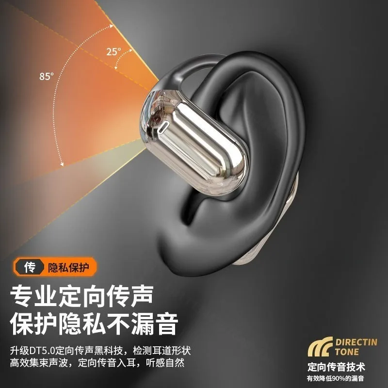 Open Ear Bone Conduction Wireless Earbuds, Wearable Hanging Ear Headphones AI Translation Long Battery Life Sports Earphones