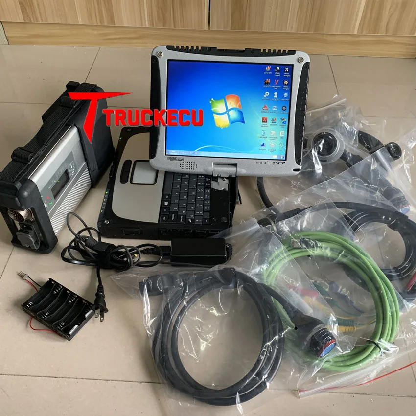 V2023 MB Star C5 Connected Compact Multiplexer Vedimo/Xentry/DSA/DTS/wis+CF19 Laptop Diagnostic Tool