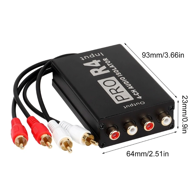 Dropship Car Sound Ground Isolators With Plugs To Sockets, 14cm Length, No More Buzzing for Noise Reductions