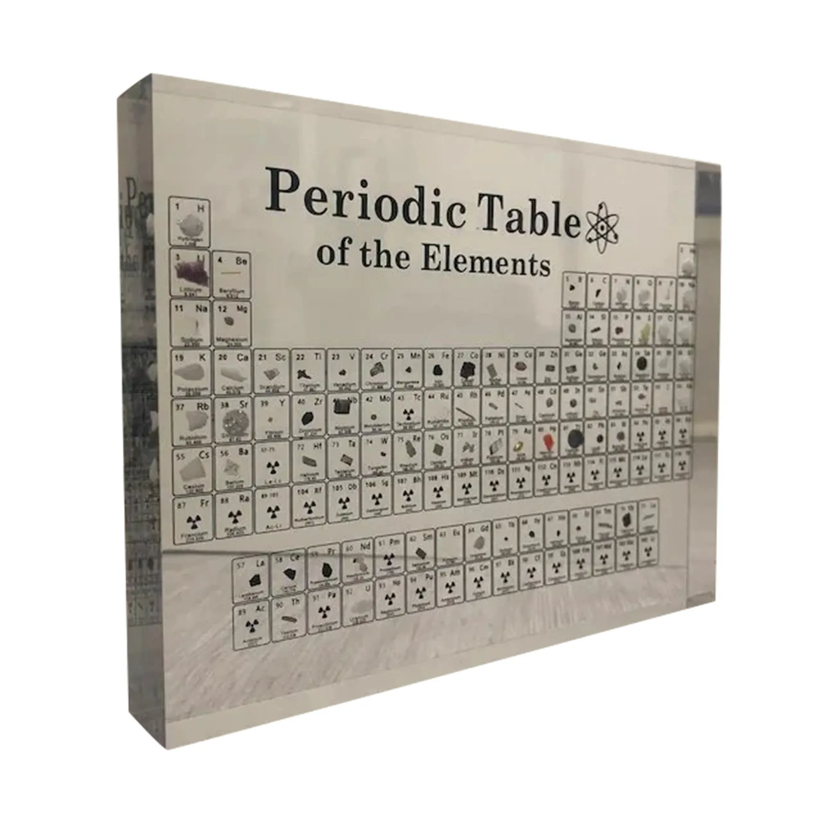 Acrylic Color Periodic Table Decoration Chemical Elements Display Card