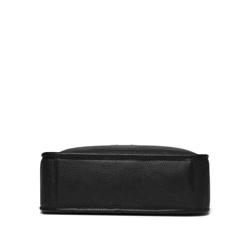 حقائب الكتف للرجال حقيبة جلدية حقيقية موضة جلد البقر حقيبة ساع حقيبة رافعة سوداء رجال الأعمال حقيبة كروسبودي SAC #4