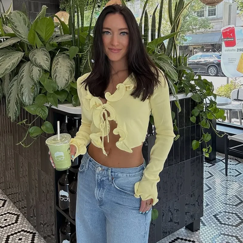 Women's 2025 Contrast Color Long Sleeve Knitted Cardigan