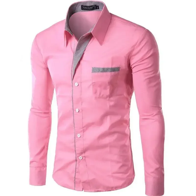 

2024 Hot Sale New Fashion Camisa Masculina Long Sleeve Shirt Men Slim fit Design Formal Casual Brand Male Dress Shirt Size M-4XL