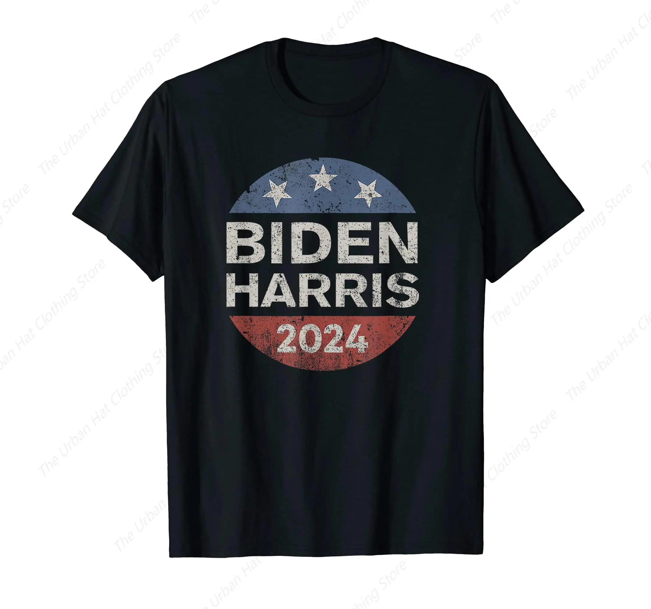 Biden Harris 2024 Retro Vintage Campaign T-Shirt Cotton O-neck Short Sleeves Man Clothing Casual Tee Tops