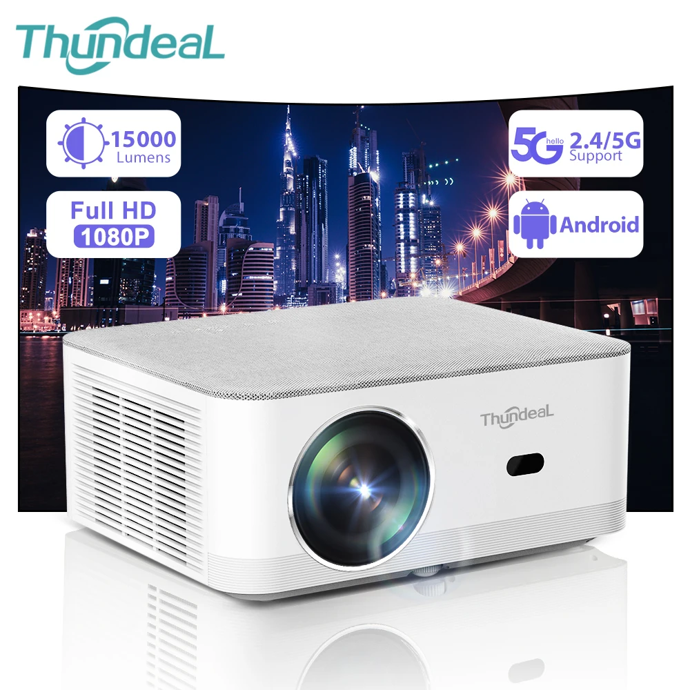 ThundeaL TD92 Pro Full HD Projector Portable Home Theater for 2K 4K 1080P Video Android WIFI Phone TD92Pro Beam Projector Cinema