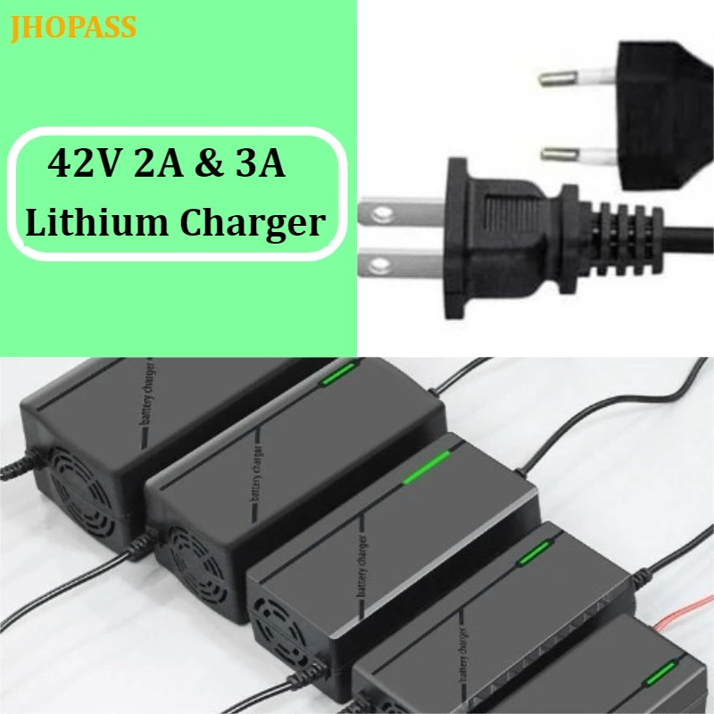 HD 10S Smart LED 42V 2A 3A  LiFePo4 Li-ion lithium battery charger for 36V Motorcycle E-bike Scooter AC110-220V EU US AU UK Plug