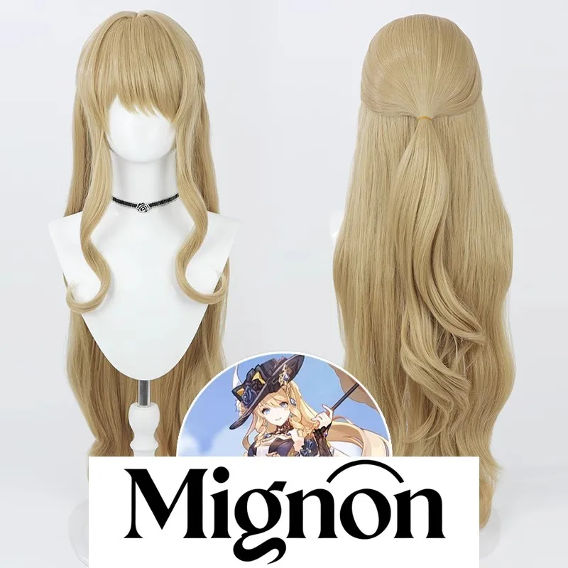 

Genshin Impact Navia cosplay wig corn row long curls Halloween gift
