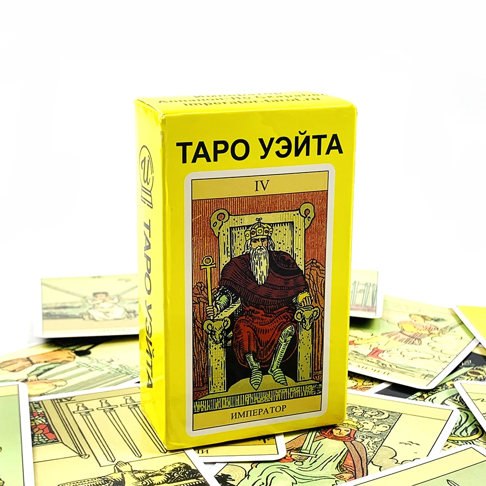 

Русские карты Таро, 78 карт Таро с бумажным руководством, классический дизайн для начинающих и профессионалов, идеально подходят для гадания, медитации