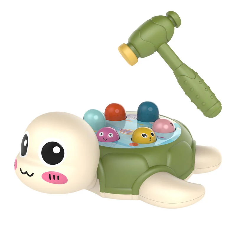 Turtle Baby Toy Montessori Learning Game Educational Puzzle Gift for 0 6 12 24 Months Toddler Noise Maker with Hammer
