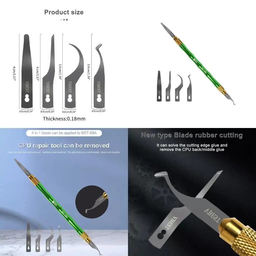 

Y1UD CPU IC Remove Knife Thin Knives Motherboard BGA Chip Cleaning Pry