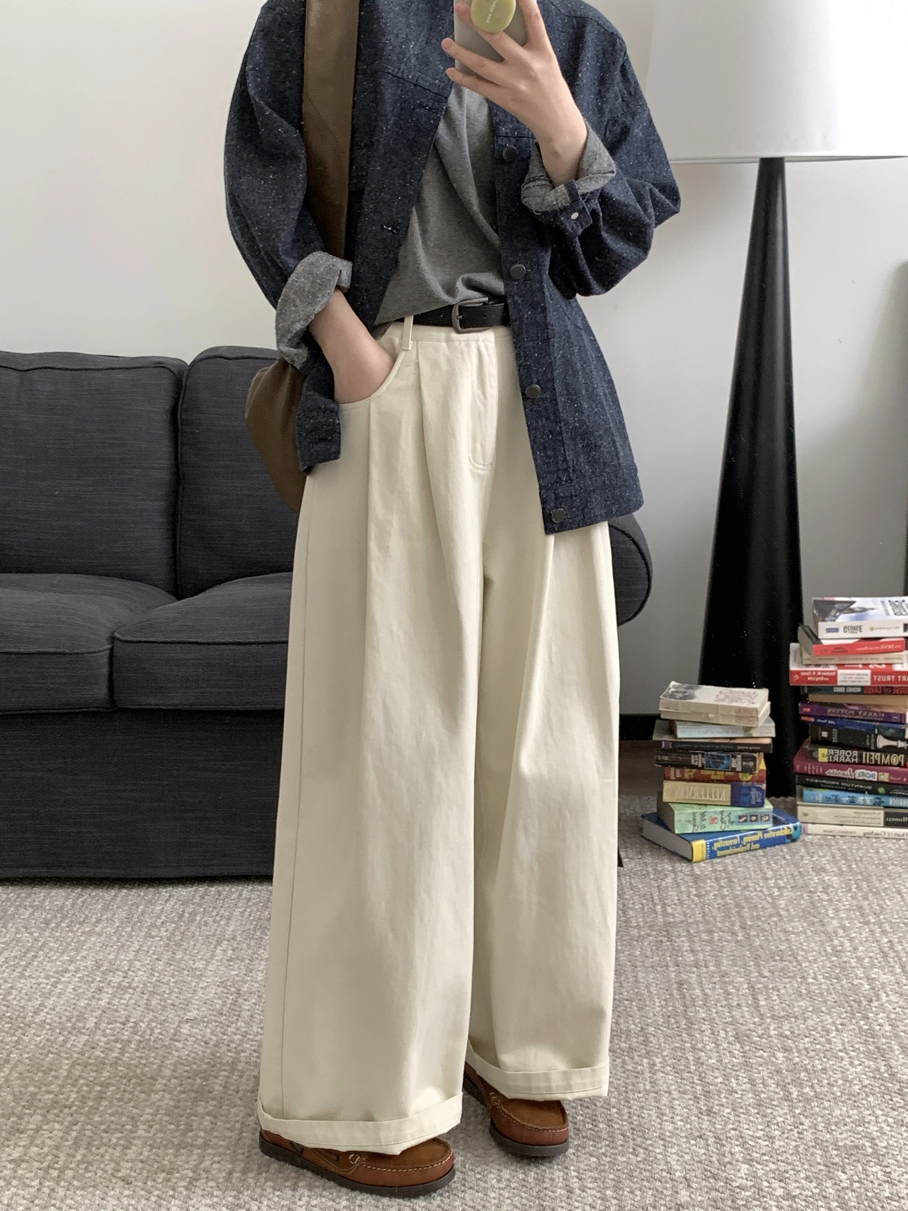 

NIZONDAYS прямые джинсы с высокой талией, женские простые джинсы i een, свободные джинсовые джинсы с высокой талией, весна-осень, новинка Sle