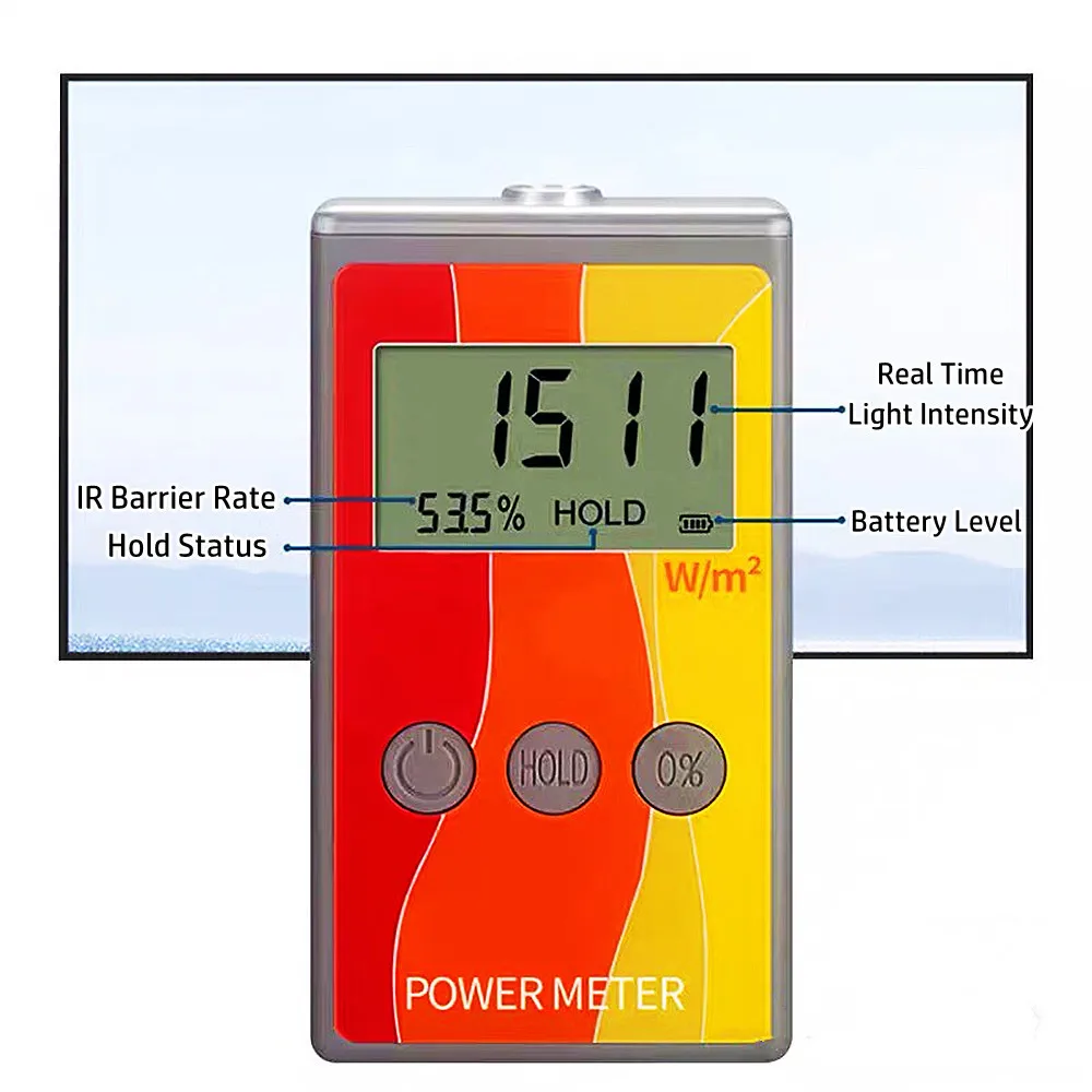 Compteur de puissance infrarouge similaire LS122, compteur de teinte de fenêtre en verre, compteur de transmission de film solaire, testeur de