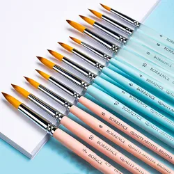 Borrence 7pcs/Set Nylon Hair Artist Paint Brushes Set for Acrylic Oil Watercolor Gouache Painting Hand Painted Hook Line Pen