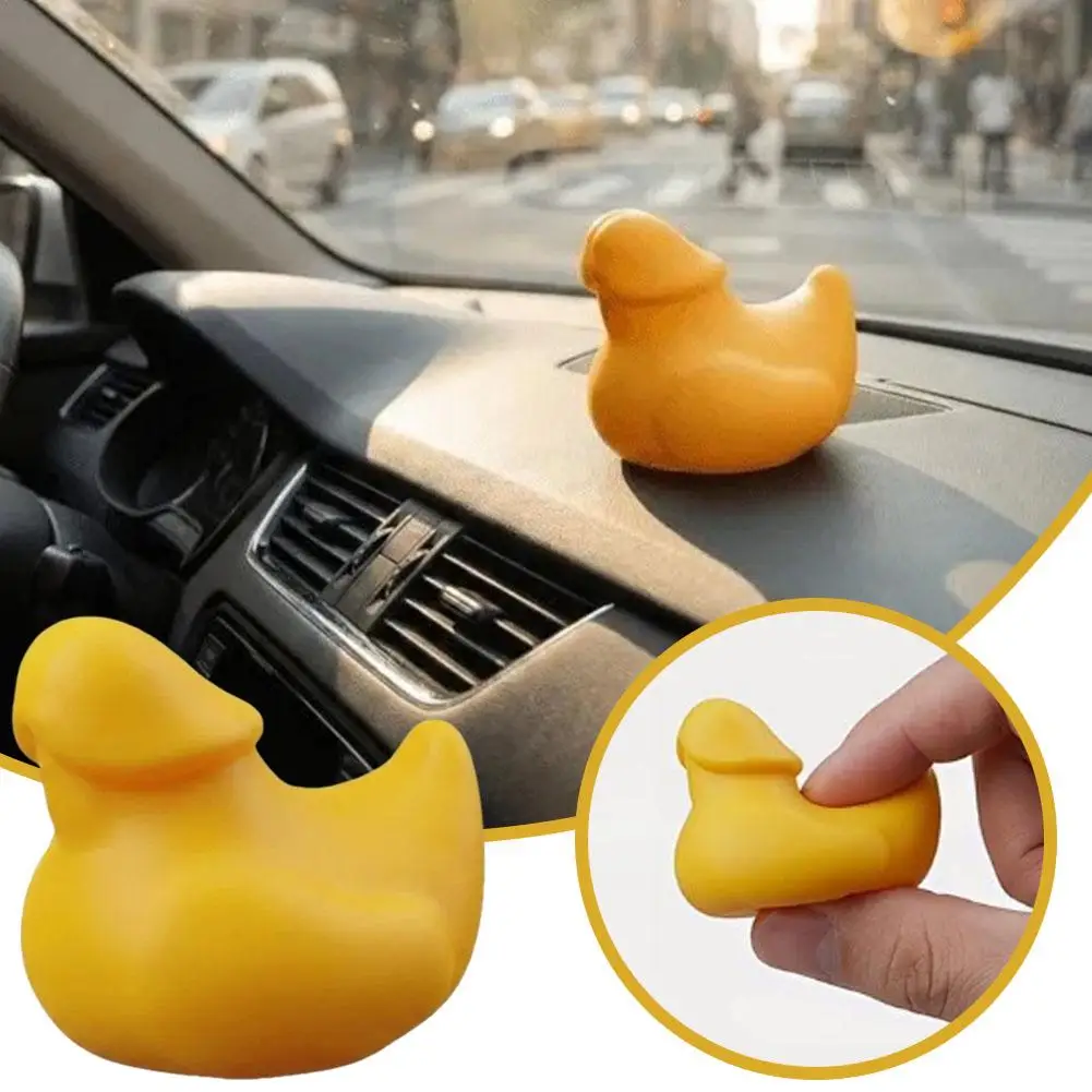 Car Ornaments Hilarious Prank Gag Gift Prank Decoration Office Desk Car Interiors Accessories Funny Cute Small Yellow Duck Doll