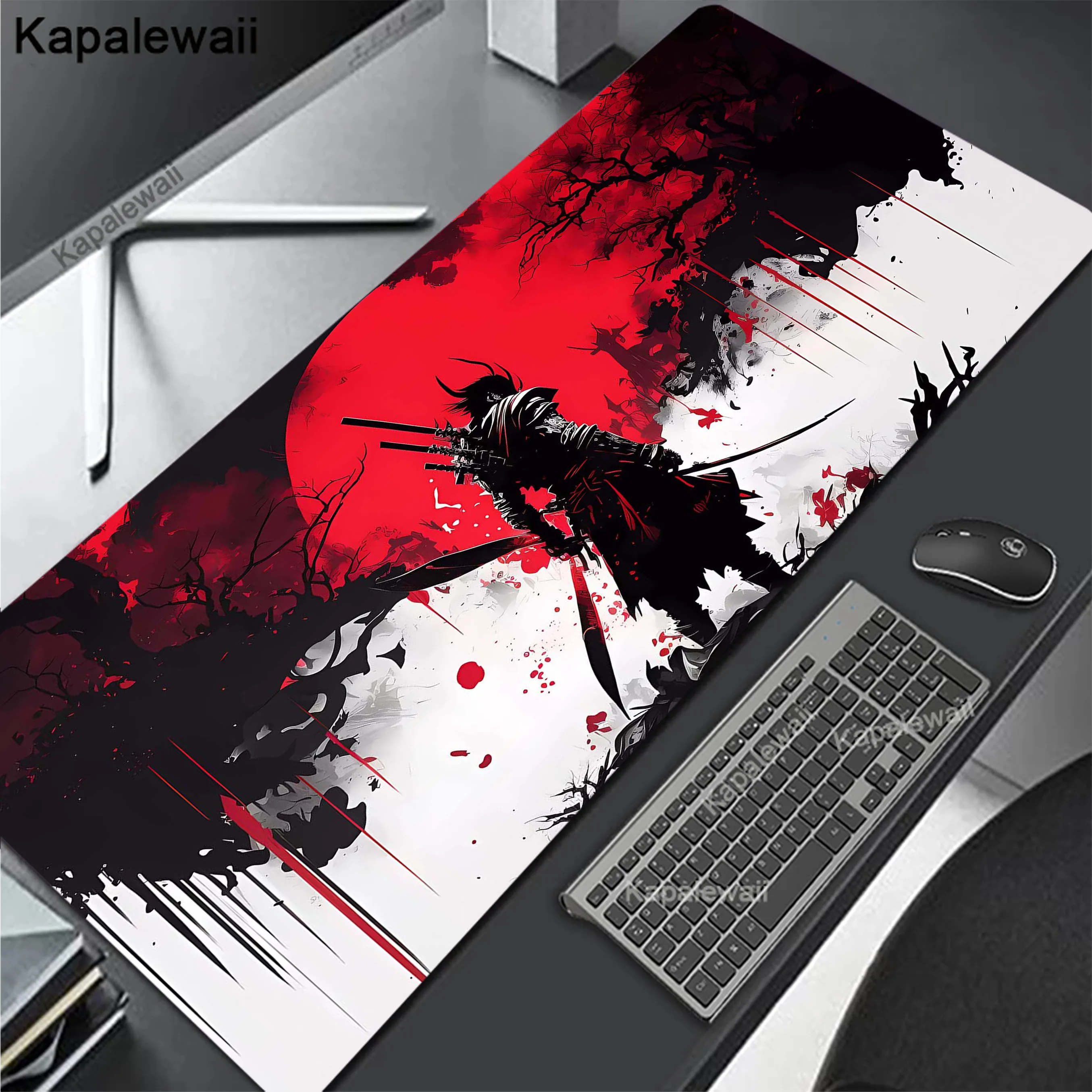 

Japanese Samurai Individuality Large Gaming Mousepad Gamer Speed Keyboard Pads Laptop Carpet Large Mouse Pad For Gamer Rug