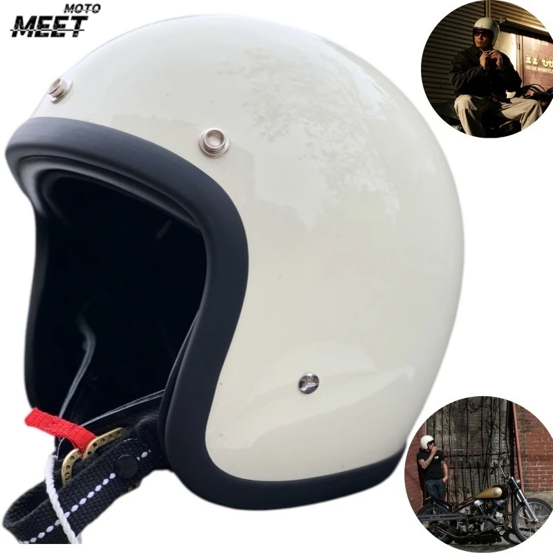 High quality fiberglass retro Open face 3/4 helmet, for Harley Davidson motorcycles and cruise motorcycles protective helmets