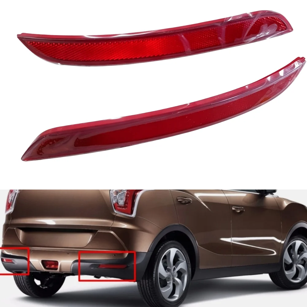 Pair Rear Bumper Reflector For Ssangyong For Tivoli 2015+ 8390135000 Reflective Strips Car Covers Accessories