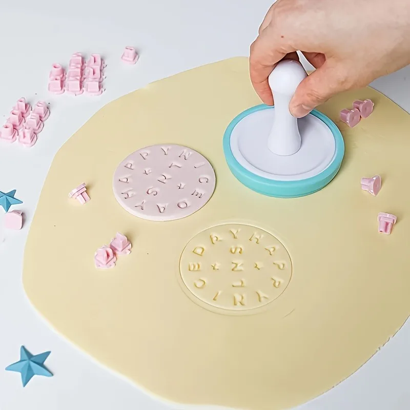 1set Customizable Alphabet Cookie Stamp Set-Create Unique Cookies with Interchangeable Lettersand Symbols-DIY Biscuit Cake Molds