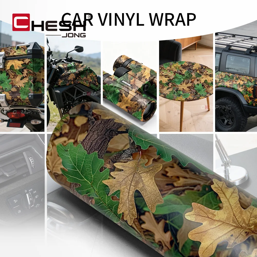 Exterior Car Vinyl Wrap Leaf Camouflage Film Auto Outdoor Accessories Motorcycle Helmets Vinyl Paper for Car Tuning Stickers - view 5