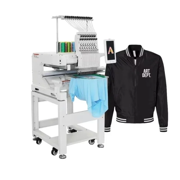 ماكينة تطريز برأس واحد مسطحة وقبعة كمبيوتر أوتوماتيكية #4