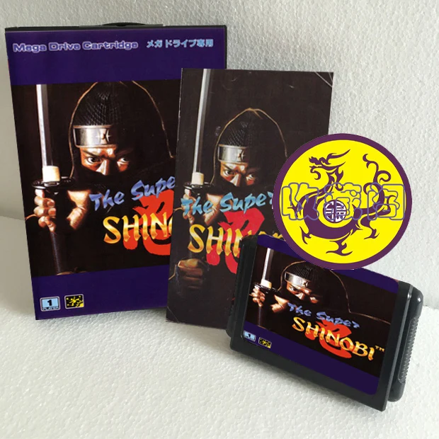 

Супер Shinobi с коробкой JP и ручной книгой, 16 бит, игровая карта MD для консолей Sega megadgenesis