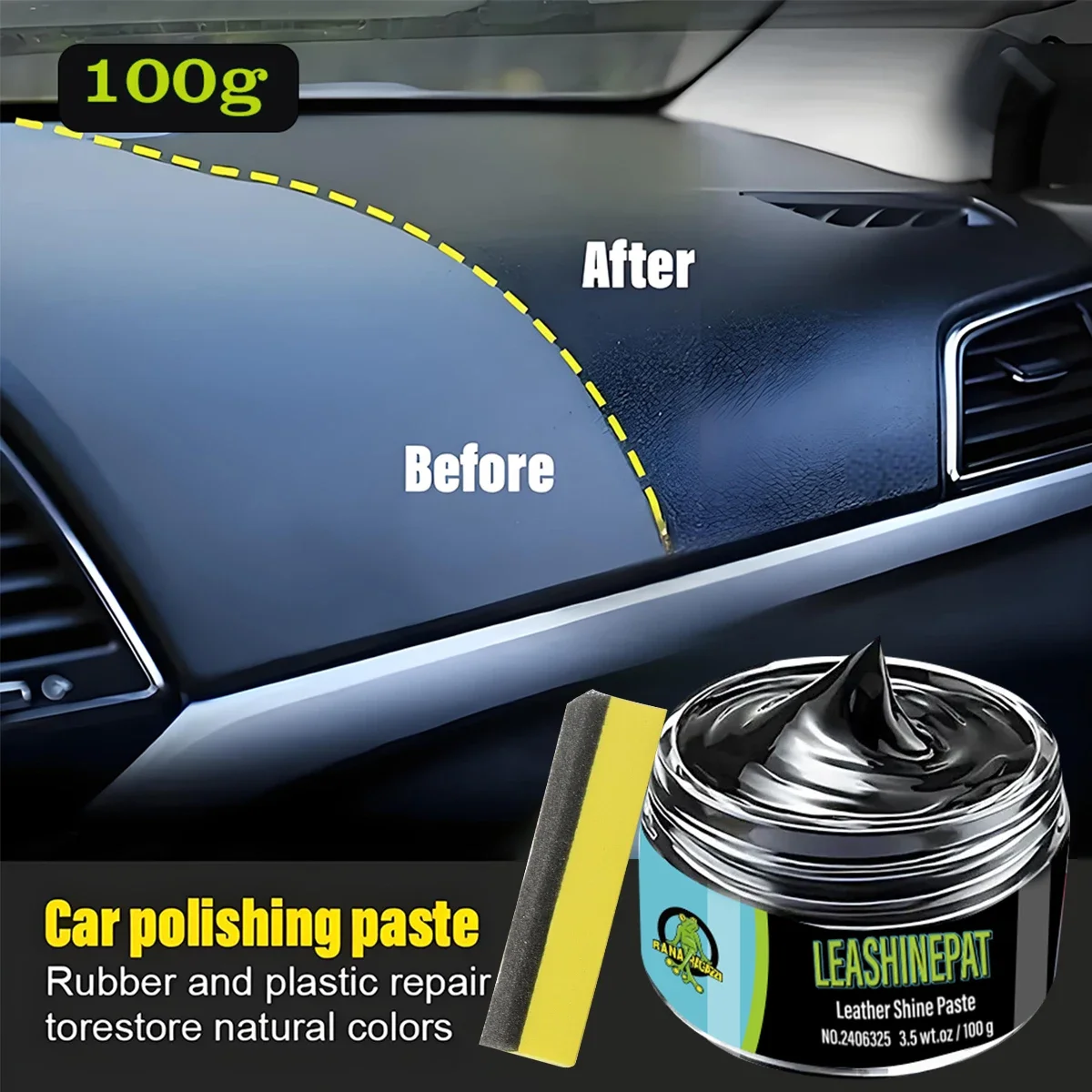 Car Plastic Leather Restorer Back To Black Gloss Auto Interior Leather & Panel Renewal Wax Coating Agent Coating RG325