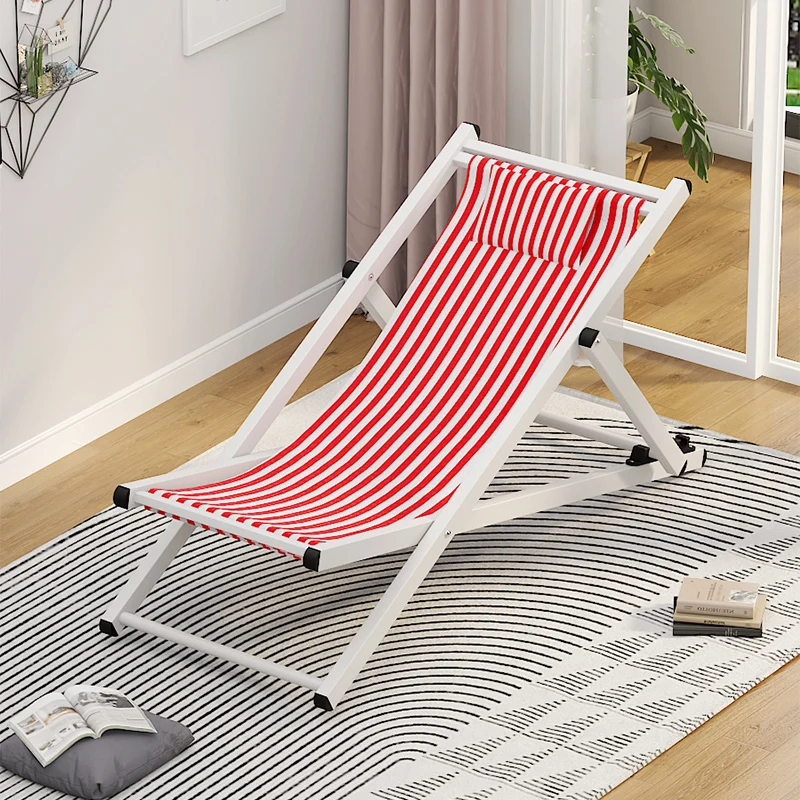 Portátil Folding Lounge Beach Chair, Leisure Canvas Chair, Varanda, Lunch Break, Relaxe Silla, Mobiliário de exterior, WKOC