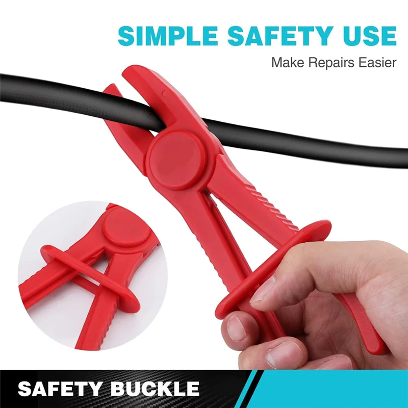 

A21Q -6Pcs Hose Pinch Clamp Pliers, Pinch Pliers, Line Clamp Pliers Set For Flexible Hoses Fuel Hoses Gas Lines Brake Hoses