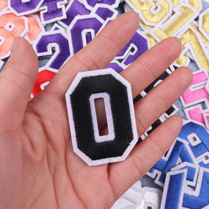 10 SZTUK 0-9 Numer Akcesoria odzieżowe DIY Numer Haft Naszywka Żelazko na naszywki na odzież Kapelusz Plecak T Shirt Sew Naklejki
