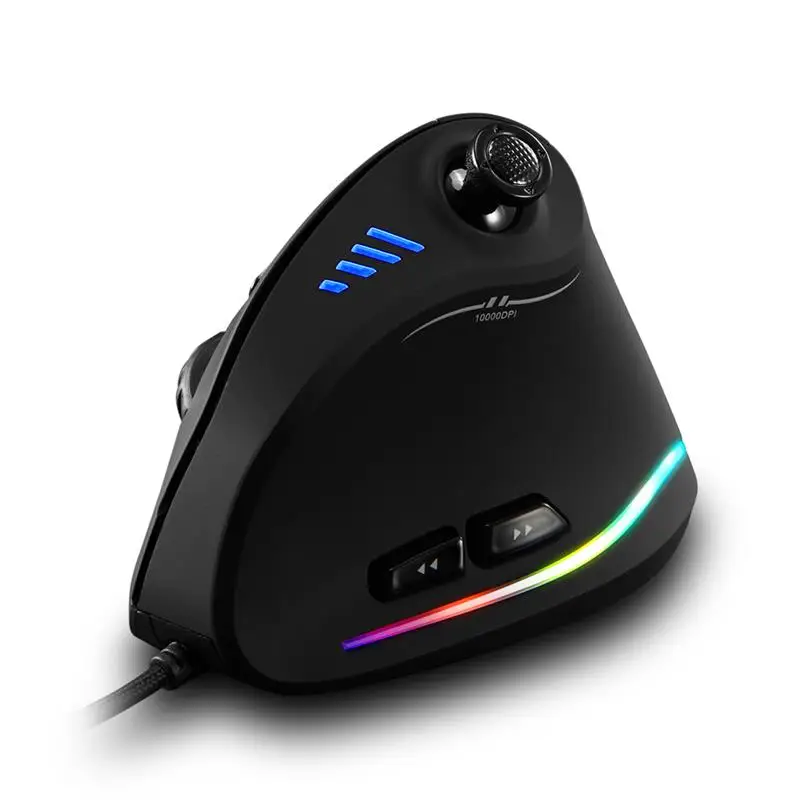 ZELOTES C-18 Vertical Gaming Mouse 10000 DPI Programmable 11 Buttons USB Wired RGB Optical Remote Mouse Gamer Mice For Laptop PC