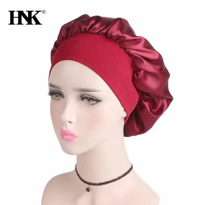 1pc Silk Salon Bonnet Caps Women Shower Sleep SCap Bath Towel Hair Dry Quick Elastic Hair Care Bonnet Head Wrap Hat Hair Style