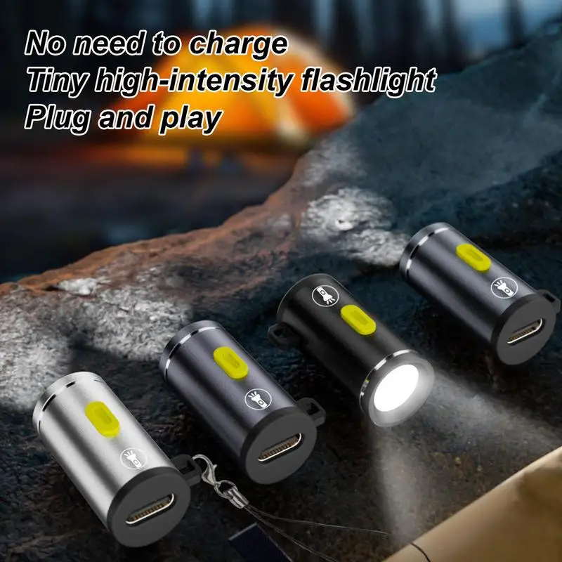 Small Pocket Flashlight High Lumens Pen Light Waterproof Pocket Outdoor Flash Light Camping Accessories With Lanyard For Walking