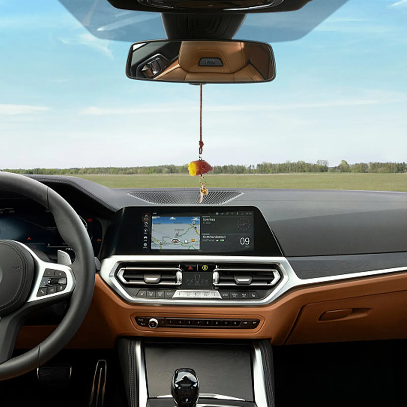 

Roasted Sweet Potato Car Hanging Ornament Unique Design Material Easy Installation Car Rearview Mirror Pendant