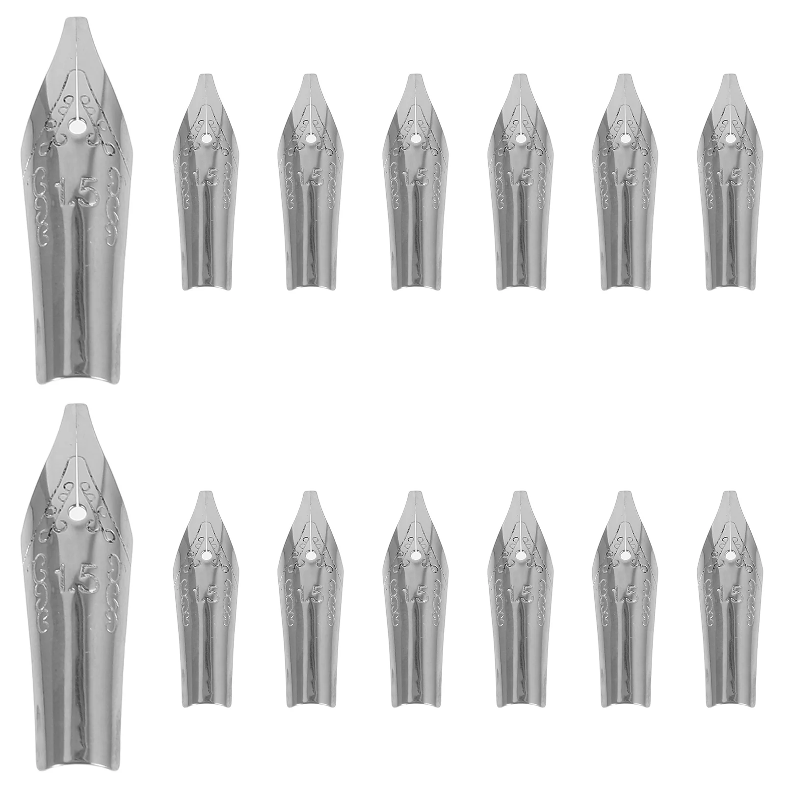 20 pçs caneta tinteiro nibs de aço inoxidável ponta fina substituição nibs para escrever caligrafia desenho uso caneta dicas substituição