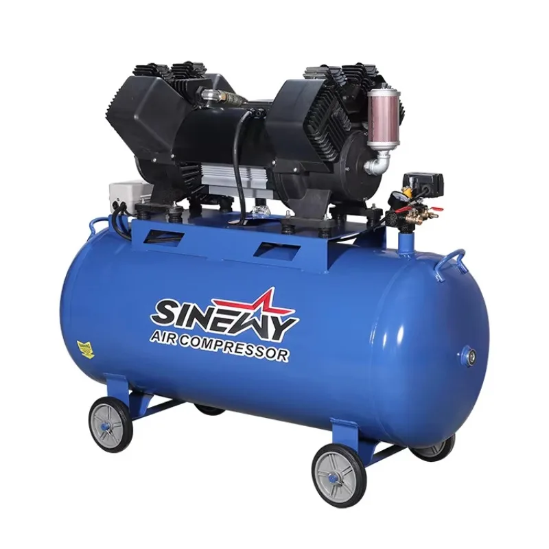 ضاغط هواء De Aire Silencioso Manufacturer عالي التحمل 380 فولت صامت سعة 200 لتر خالي من الزيت