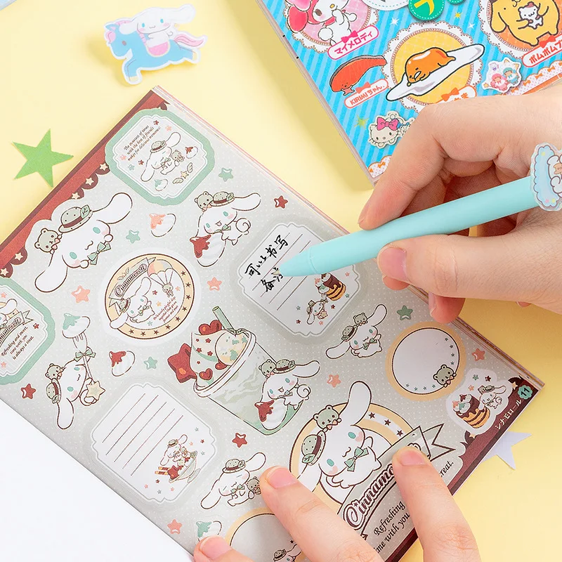 Cute Cartoon Sanrio Stickers Book Account Material Stickers Kuromi Hello Kitty Cinnamoroll Pochacco Deco Graffiti Sticker Toys