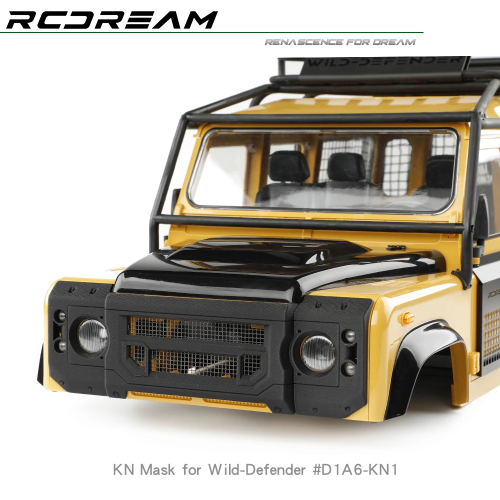 Zestaw twarzy RCDream KAHN KN z nadrukiem 3D dla dzikiego obrońcy RD90 RD110 RD130 opcja aktualizacji części # D1A6-KN1