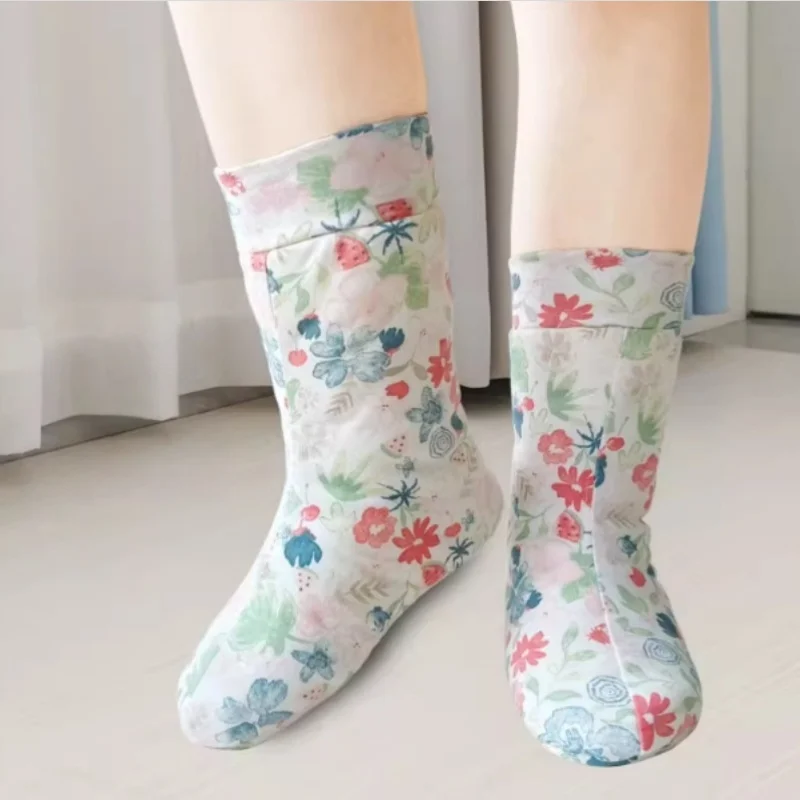 

Хлопковые носки ручной работы для взрослых и детей, весна-осень-зима, утепленные хлопковые носки с принтом для мужчин и женщин, чехлы для ног ABDL, сохраняющие тепло носки ﻿