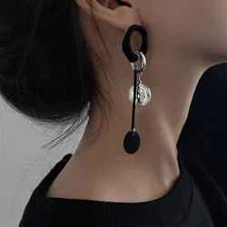 Stylish Vintage Black Long Portrait Pendant Earings Fashion Temperament Personality Tassel Earrings for Women HOT Jewelry Gift