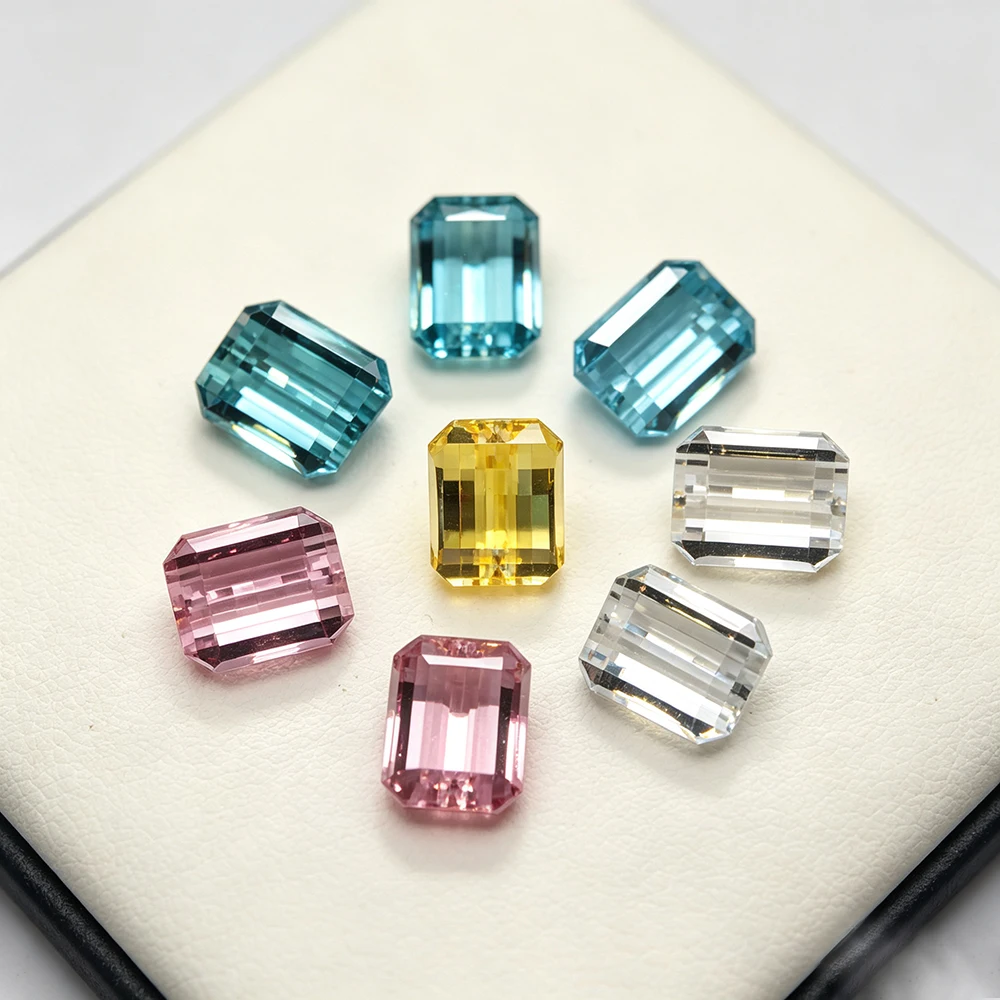 Top Colors Mosaic Shape 4K Cutting 5A Grade Quality Special Cutting CZ Lab Cubic Zircon Stones Loose Gemstone for Jewelry Making