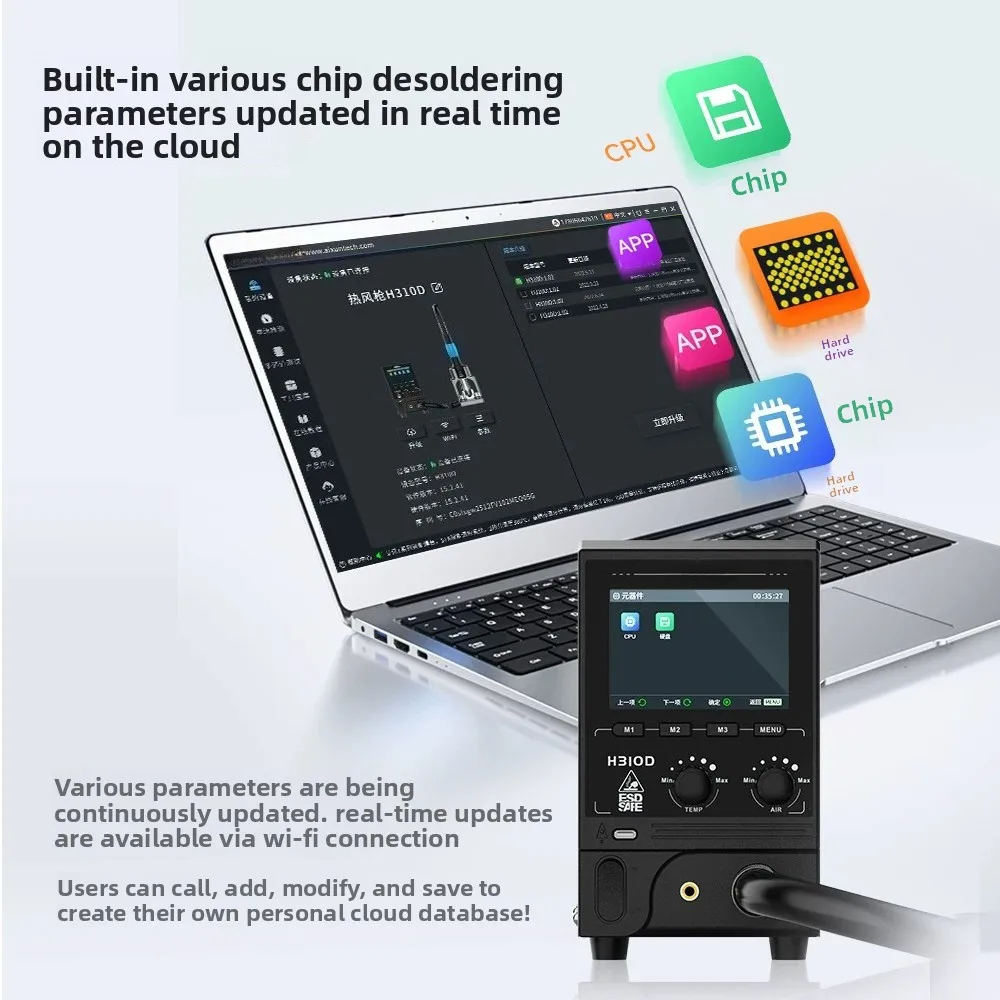 Aixun H310D Intelligent Temperature Control Hot Air Station, Professional Logic Board Soldering Maintenance Tool