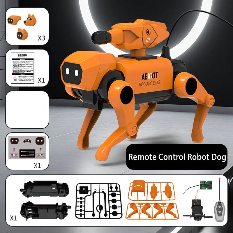 Afstandsbediening voor kinderen Elektrisch mechanisch hondenspeelgoed DIY-montage Intelligente technologie Robothondpuzzel Interactief jongensspeelgoedcadeau
