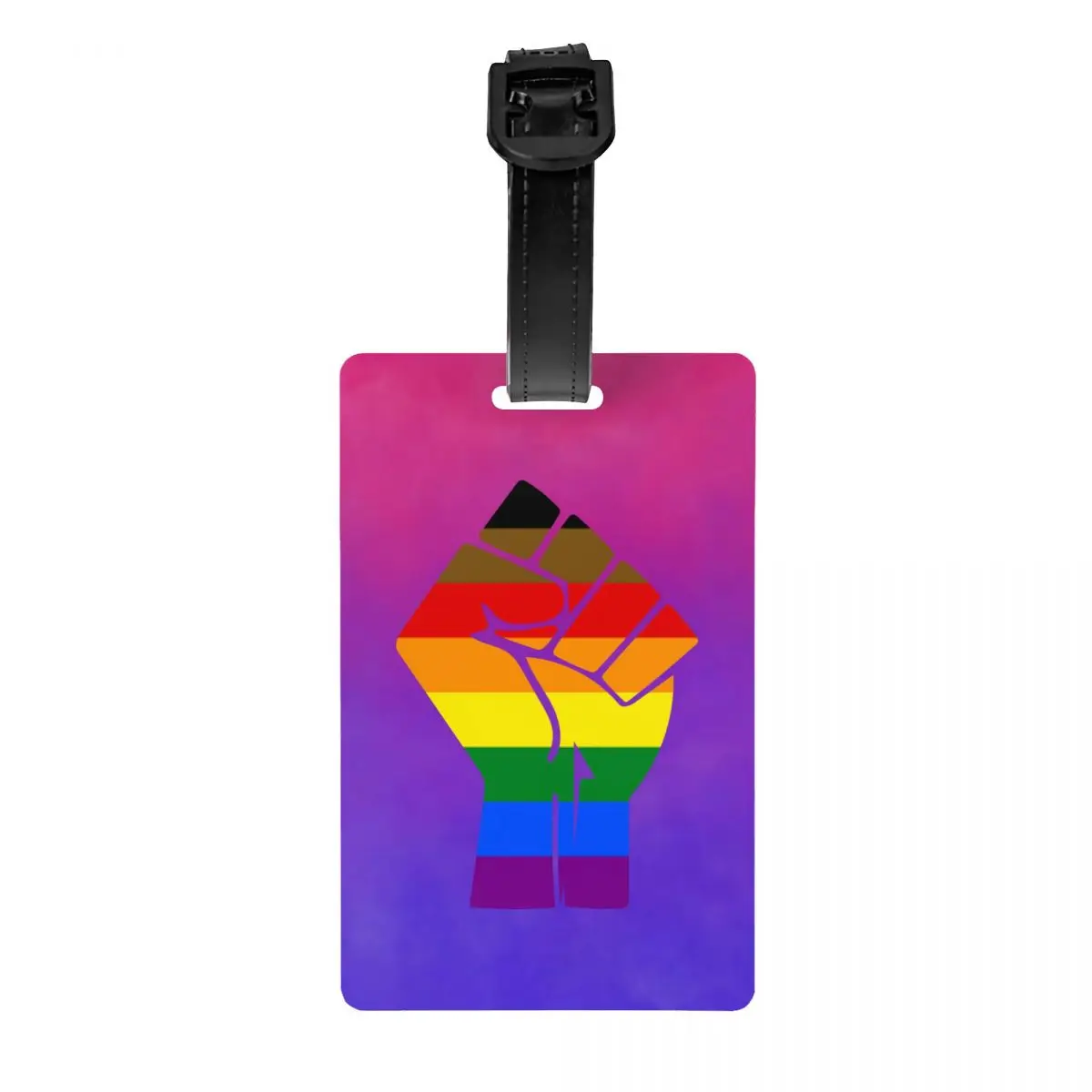 Black Lives Matter Fist LGBT Pride Plag Luggage Tag for Suitcases Funny Lesbian Gay Baggage Tags Privacy Cover Name ID Card