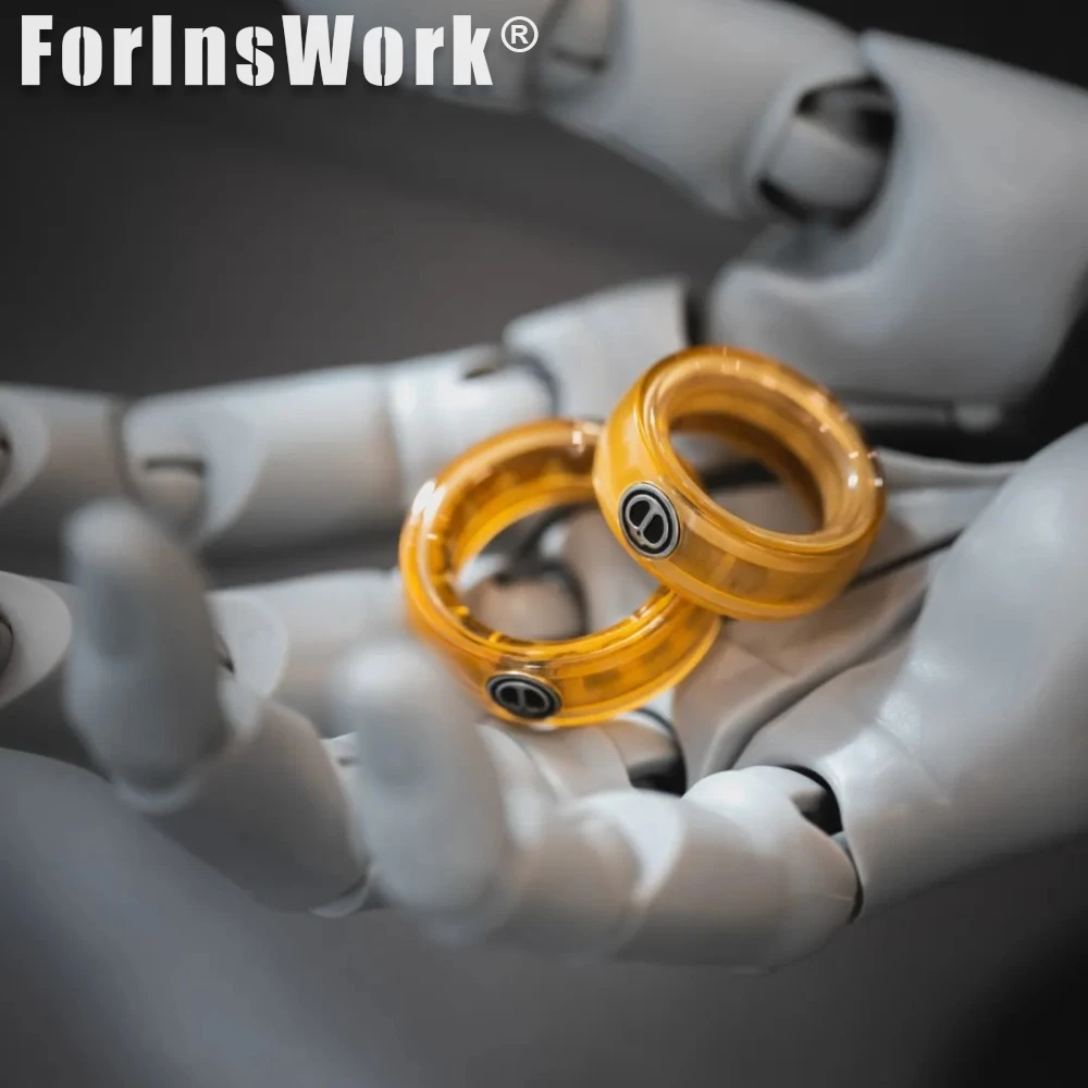 LAUTIE PEl-Amber 17mm /18,5mm/20mm Mechanic-I Fidget Ring Spy Wars Series Metal Fidget Spinner escritorio juguete edición limitada