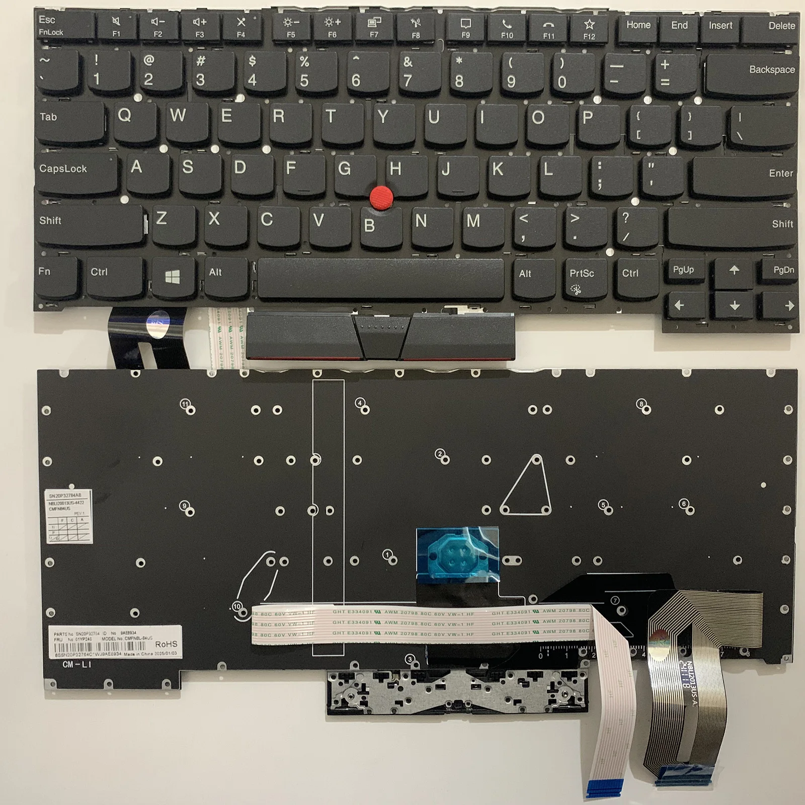 

FR SP US Layout for Lenovo Thinkpad T14s T14s Gen1 T14s Gen 2 X1 Extreme 3rd Gen Laptop Keyboard