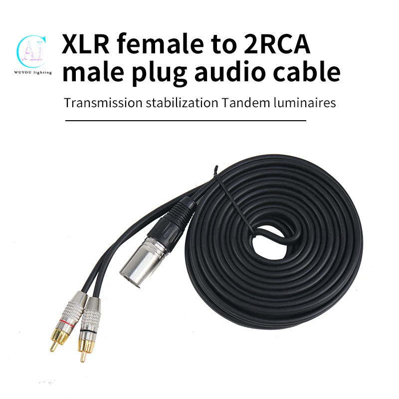 

Аудиокабель 2RCA-XLR RCA, кабель «Папа-мама» для колонок, микрофона, консоли усилителя, аудио разъем, 1-5 метров